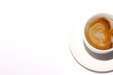 Coffee white cup on white background