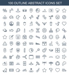 abstract icons. Trendy 100 abstract icons. Contain icons such as truck, heart, heart shaped air balloon, star, medical cross tag, snowflake. abstract icon for web and mobile.