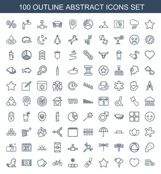 abstract icons. Trendy 100 abstract icons. Contain icons such as truck, heart, heart shaped air balloon, star, medical cross tag, snowflake. abstract icon for web and mobile.