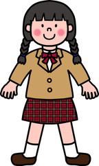 女の子　学生