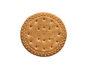 Isolated round biscuit