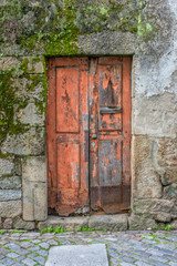 Derelict Red Doors, Vila Real, Portugal