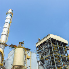 Industrial zone. Plant oil and gas refinery industry.