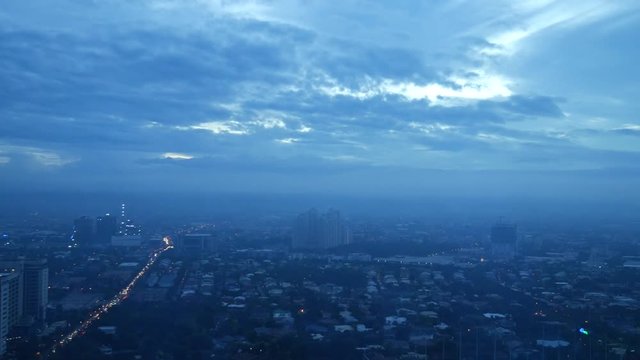 Time lapse of cityscape and traffic in Manila