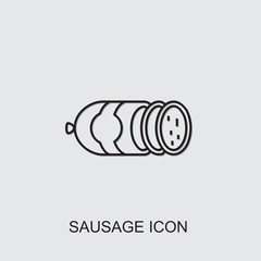 sausage icon . Editable line sausage icon from agriculture. Trendy sausage icon for web and mobile.