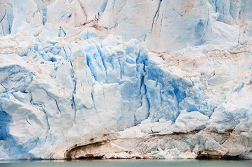Fototapeta na wymiar Nordenskiöldbreen glacier in summer near Pyramiden on the coast of Billefjord at Svalbard.