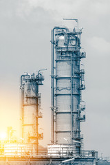 Industrial zone. Plant oil and gas refinery industry.