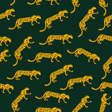 Seamless fashion pattern leopard