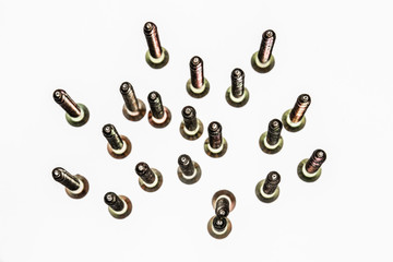 Fototapeta premium screws isolated on white background