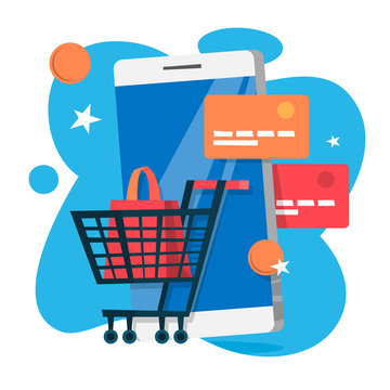 Mobile payment concept. Making money transaction on digital device