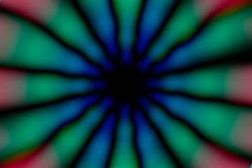 Multicolored radial circle dark pattern