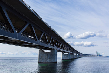 oresunds bridge on the sea 