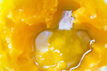 Fototapeta na wymiar Candied yellow honey in a jar