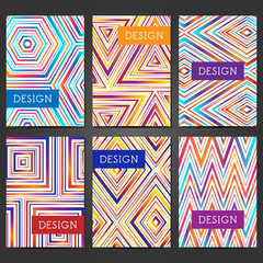 Abstract backgrounds with geometric pattern. Colorful gradients. Template for Title sheets, reports, presentations, brochures, banners, posters, flyers, invitations and gift cards.