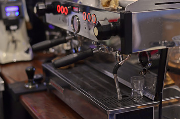 An espresso machine in coffee shop