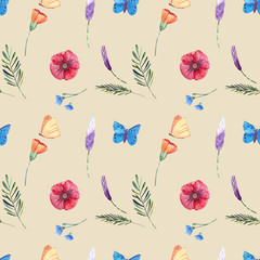 seamless pattern with flowers
