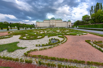 Upper Belvedere palace and garden in Vienna, Austria