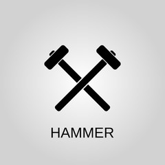 Hammer icon. Hammer concept symbol design. Stock - Vector illustration can be used for web.