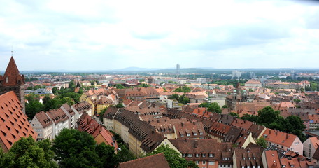 Fototapeta na wymiar Nürnberg, Blick vom Turm der Kaiserburg