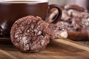 Closeup of a Chocolate Fudge Cookie