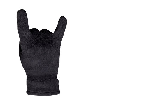 Metal goat fingers. Hand formed in a goat sign