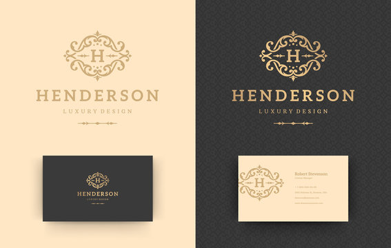 Luxury logo monogram crest template design vector illustration.