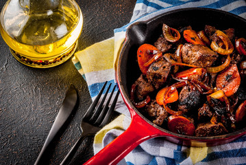 Roasted beef liver