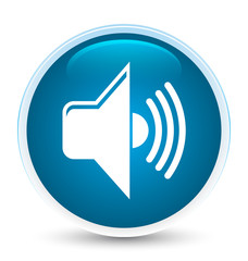 Volume icon special prime blue round button