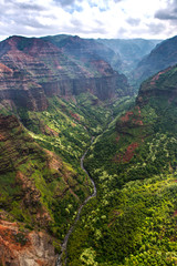 Aeial View over the Garden Island Kauai in Hawaii, USA