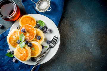 Homemade cheese pancakes