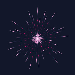 Firework. Vector element with the use of transparency