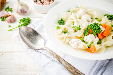 Soup with meatballs