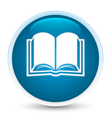 Book icon special prime blue round button