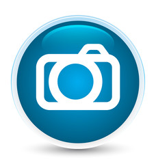 Camera icon special prime blue round button