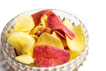 Colorful Potato chips snack