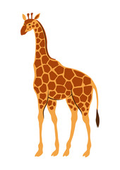 Stylized illustration of giraffe.