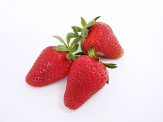 a group of strawberries