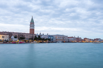 Long exposure sunset in Venice in Italy 