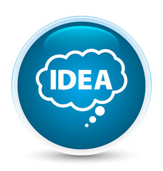 Idea bubble icon special prime blue round button