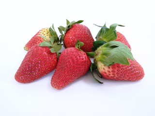 a group of strawberries