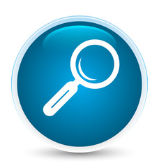 Magnifying glass icon special prime blue round button