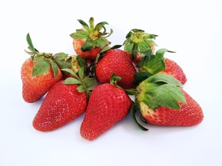 a group of strawberries
