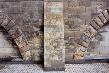 stone wall facade element