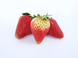 a group of strawberries