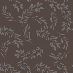 Seamless floral pattern with roses, vector illustration in vintage style