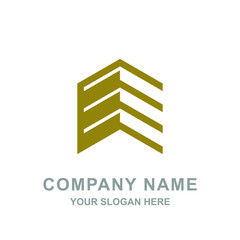 Real Estate Apartment Arrow Logo Vector