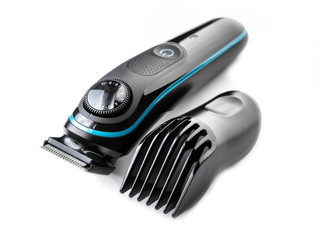 Hair trimmer isolated on the white background. Beard and hair clippers.