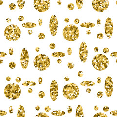 Seamless gold vector geometric pattern