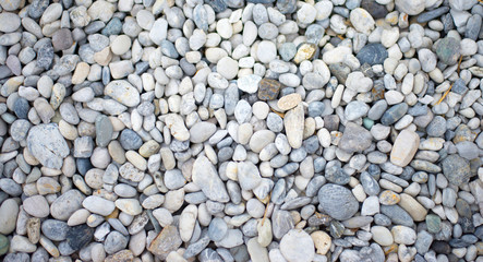 Pebbles from many different natural stones.