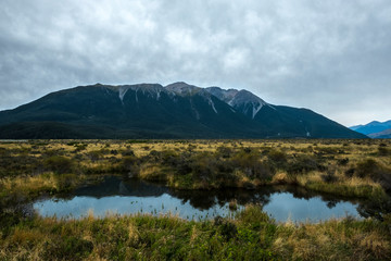 Bealeys spur. Waimakariri river valey